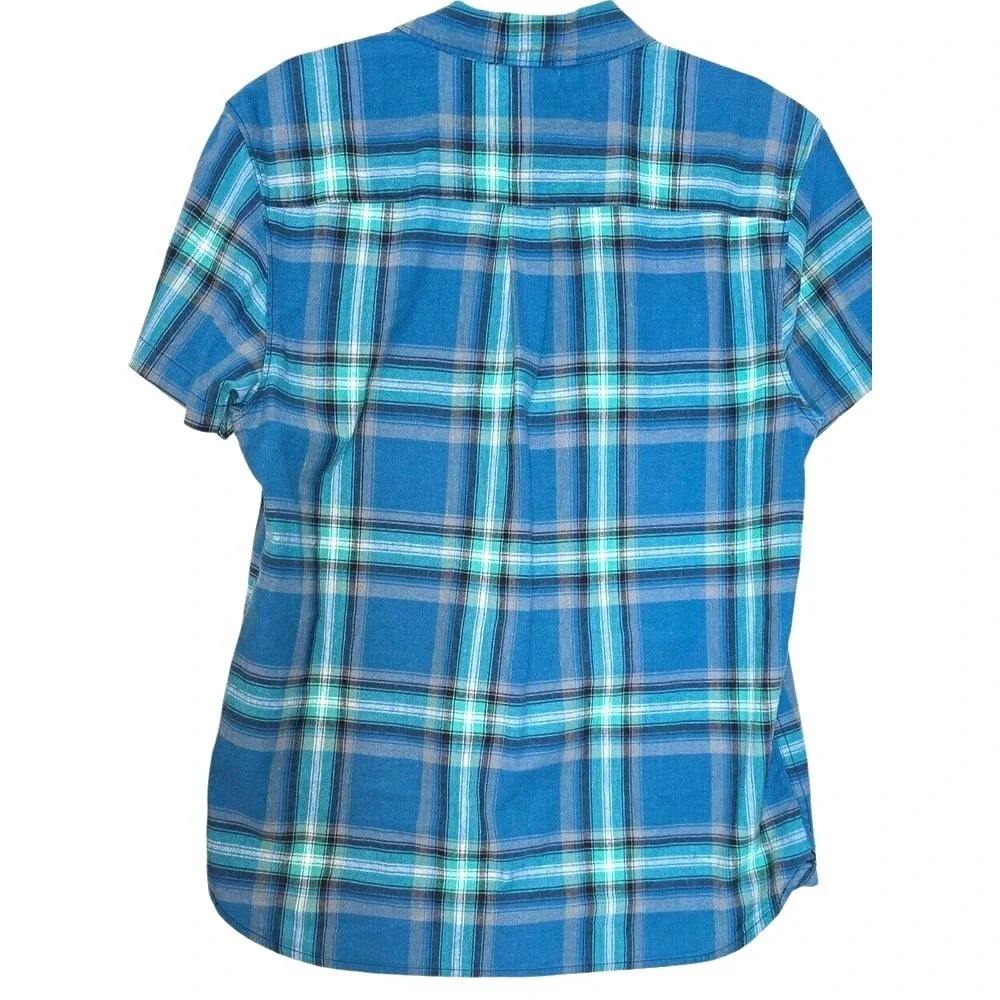 The North Face Loghill Hiking‎ Shirt SS Plaid Check Mens size Medium Outdoor